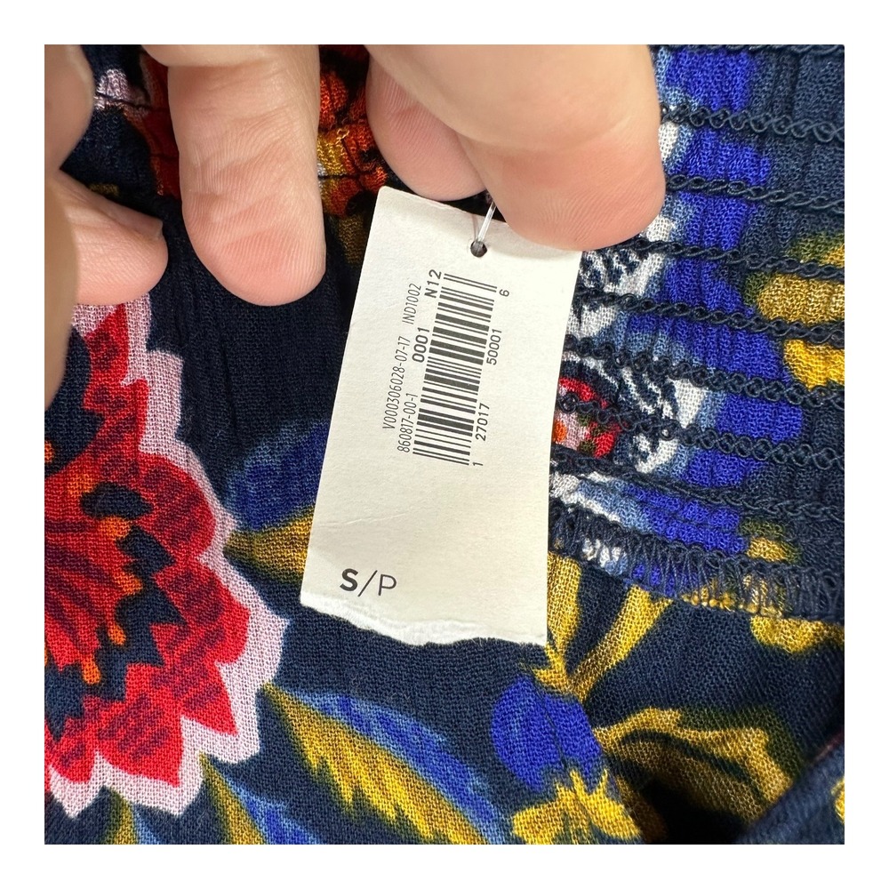 Old Navy NWT Women's S Small Boho Floral Dress Peasant Gypsy Swing Midi - Picture 5 of 15